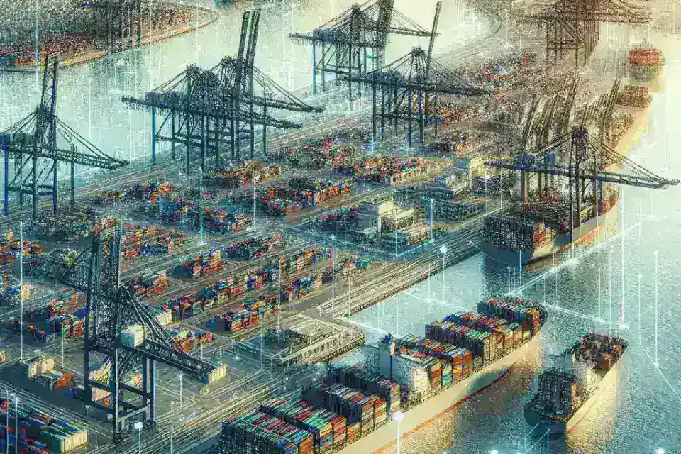 "Gemelos digitales en el puerto de Valencia optimizando operaciones de terminales marítimos para una gestión más eficiente y sostenible."