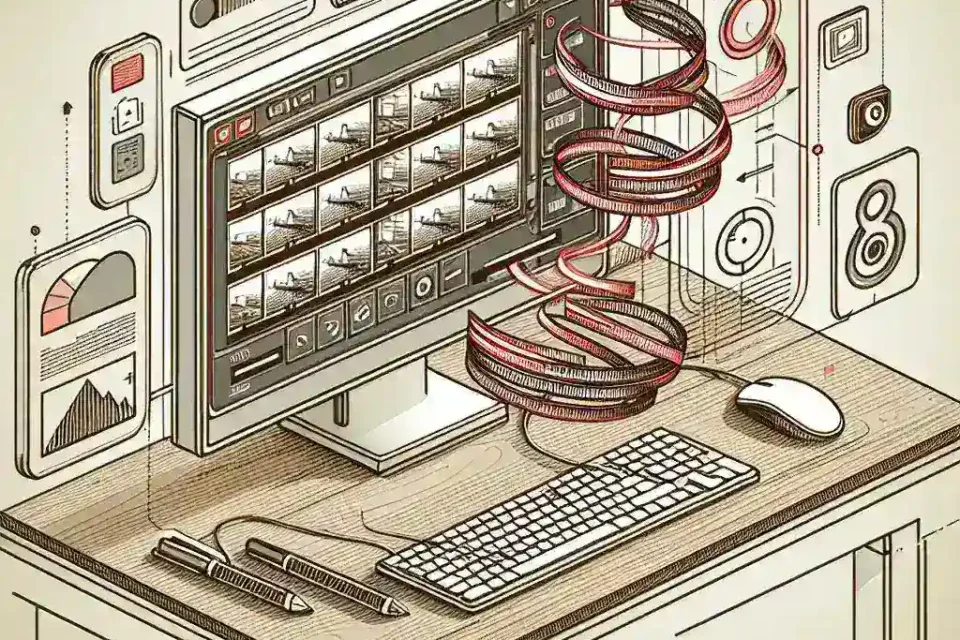 "Vista de una pantalla de YouTube mostrando un bucle de video atractivo y colorido, ilustrando ejemplos de fondos visuales que se pueden crear para atraer la atención de los espectadores, como se detalla en la guía completa para crear bucles de video en YouTube."